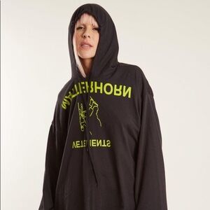 Vetements long sleeve hoodie thin fabric